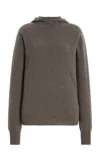 The Row Missa Cashmere Hooded Sweater In Brown