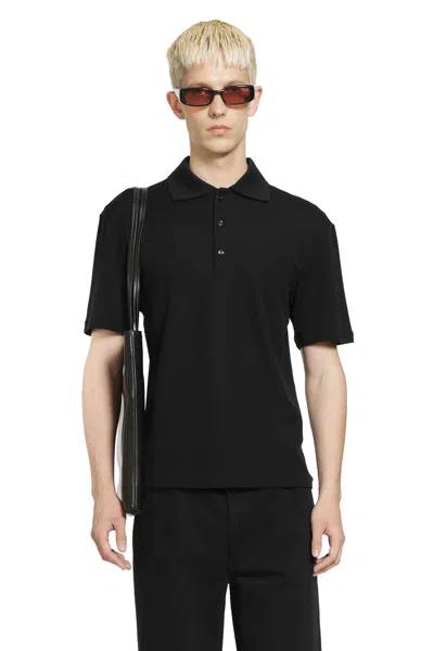 The Row Cashmere Polo Shirt In Black