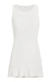 The Row Misty Long Ribbed-knit Cotton Tank Top In White