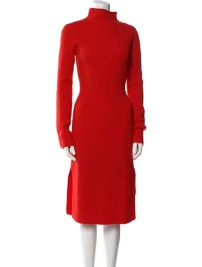 Pre-owned The Row Moa Midi Length Dress In Orange