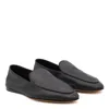 The Row Awar Leather Loafers Flat Sole In Black