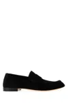 The Row Black Slip On Loafers In Black