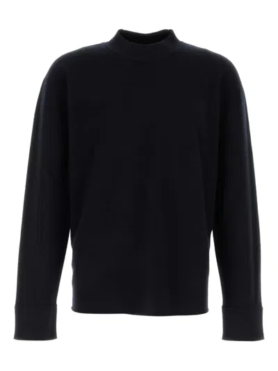 The Row Midnight Blue Stretch Cashmere Blend Hermann Sweater In Black