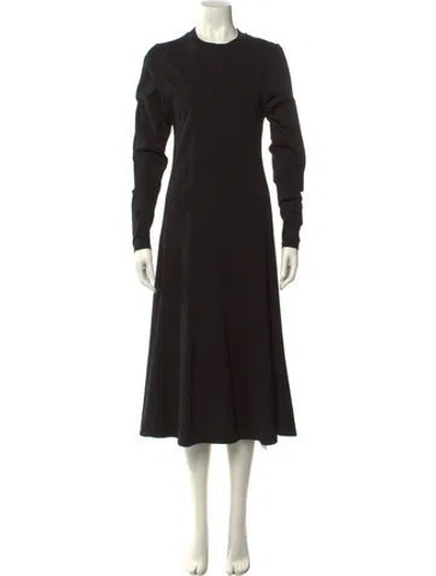 Pre-owned The Row Mock Neck Long Dress In Black