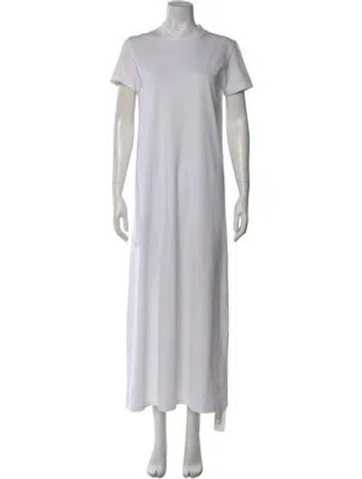 Pre-owned The Row Mock Neck Long Dress In White