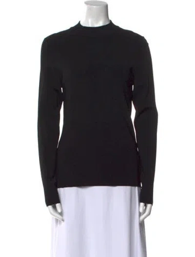 Pre-owned The Row Mock Neck Long Sleeve Sweatshirt In Black