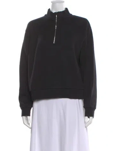 Pre-owned The Row Mock Neck Long Sleeve Sweatshirt In Black