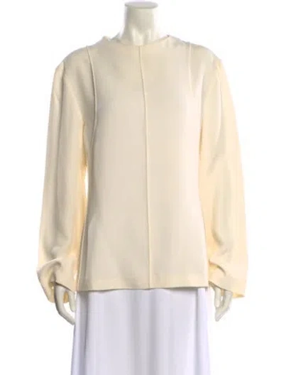 Pre-owned The Row Mock Neck Long Sleeve Sweatshirt In Neutral