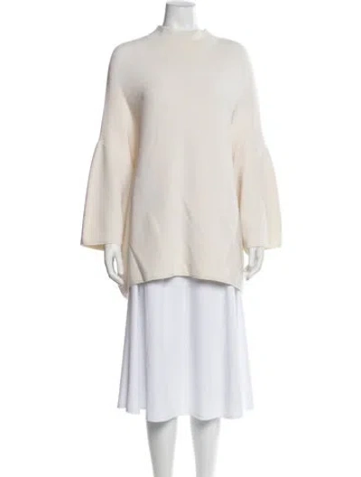 Pre-owned The Row Mock Neck Long Sleeve Top In Neutral