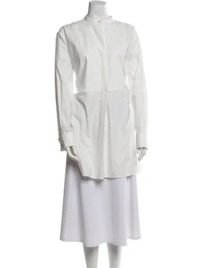 Pre-owned The Row Mock Neck Long Sleeve Tunic W/ Tags In White