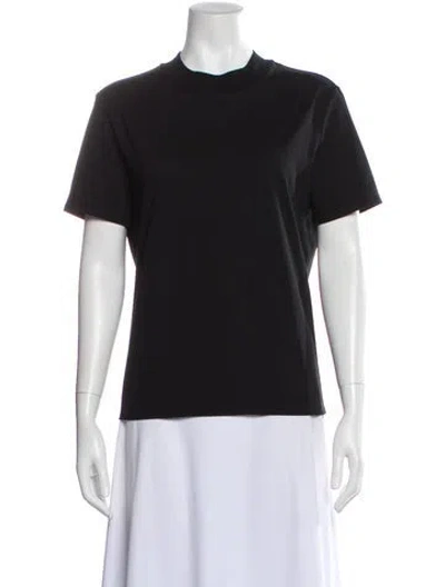 Pre-owned The Row Mock Neck Short Sleeve T-shirt In Black