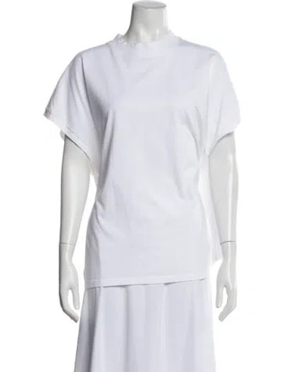 Pre-owned The Row Mock Neck Short Sleeve T-shirt W/ Tags In White