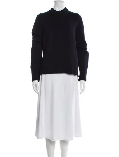 Pre-owned The Row Mock Neck Sweater In Blue