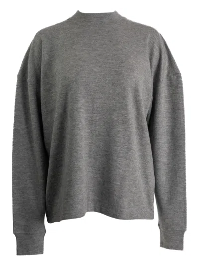 The Row Mock-neck Sweater In Gray