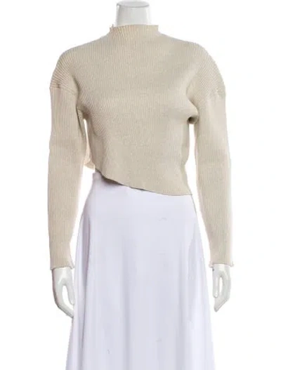 Pre-owned The Row Mock Neck Sweater In Neutral