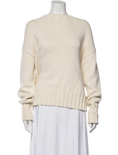 Pre-owned The Row Mock Neck Sweater In Neutrals