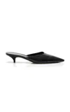 The Row Liisa Kitten Pointed Mules In Black