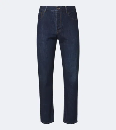 The Row Moe Straight Jeans In Blue