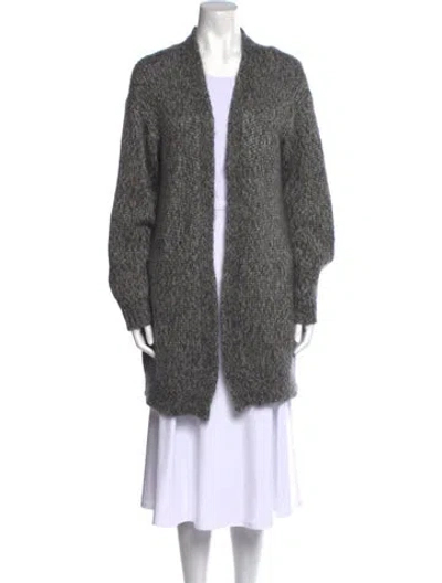 Pre-owned The Row Mohair Open Front Sweater In Gray