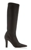 The Row Mona Leather Knee Boots In Brown