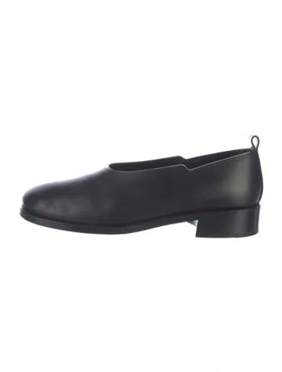 Pre-owned The Row Monceau Leather Loafers Leather Ballet Flats In Blue