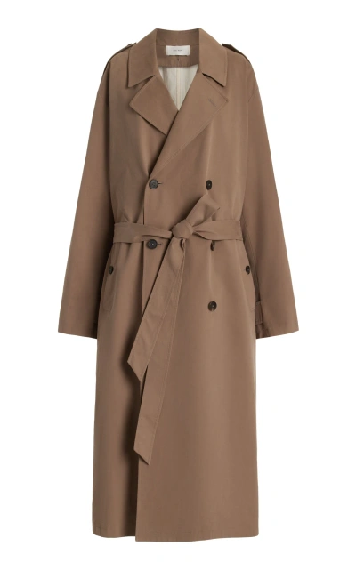 The Row Montrose Cotton-cashmere Trench Coat In Neutral