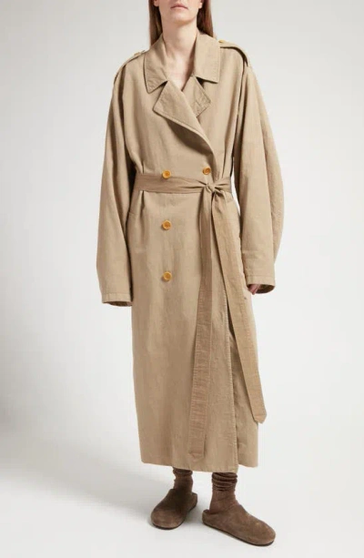 The Row Montrose Oversize Trench Coat In Taupe