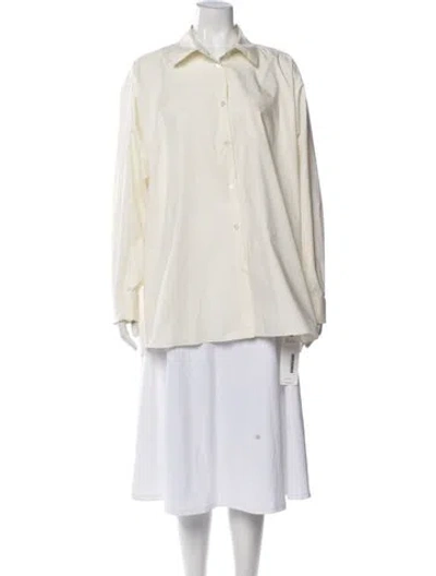 Pre-owned The Row Moon Shirt Long Sleeve Button-up Top In Neutral
