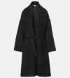 The Row Moorea Silk Coat In Black