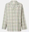 The Row Morpheus Plaid Cotton Voile Shirt In Multicoloured