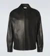 The Row Zippered Leather Jacket In Black