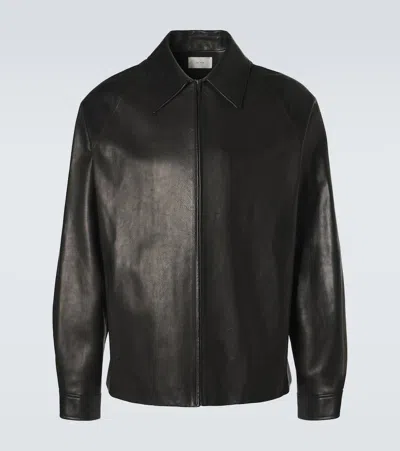 The Row Mount Leather Jacket In Black