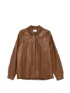 The Row Mount Leather Jacket In Brown