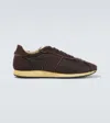 The Row Brown Canvas And Fabric Mika Sneakers In Brown