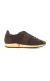 The Row Mica Wool; Linen; And Nylon Sneakers In Brown/brown/cream