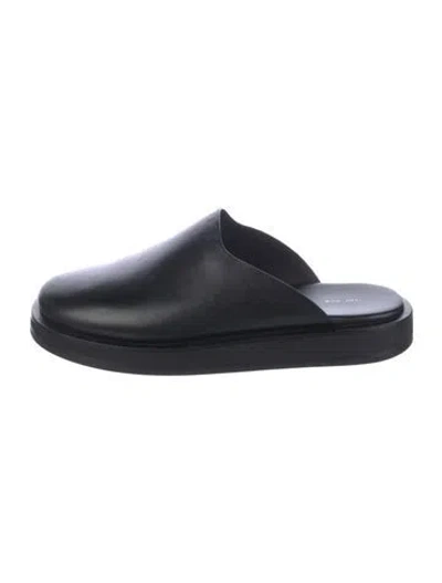 Pre-owned The Row Mules & Clogs Leather Mules In Black