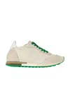 The Row Owen Color-block Mesh And Suede Sneakers In White