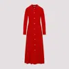 The Row Myra Button-down Silk Crepe Maxi Dress In Gjb Goji Berry