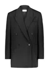 The Row Myriam Double-breasted Blazer Jacket In Blk Black