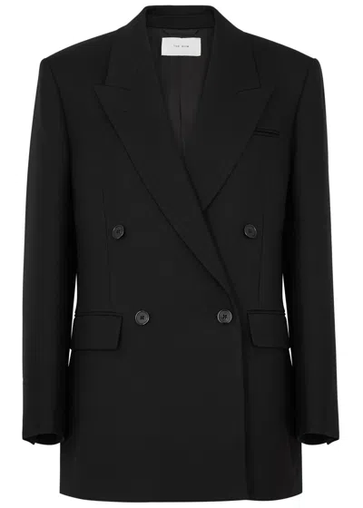 The Row Myriam Double-breasted Wool-blend Blazer In Black