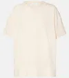 The Row Nadina Cotton Jersey T-shirt In Beige