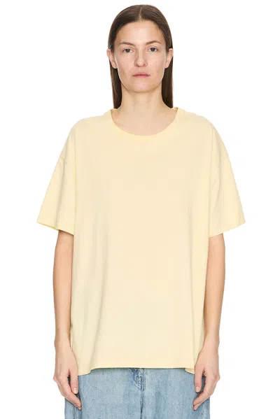 The Row Nadina Cotton Jersey T-shirt In Light Yellow