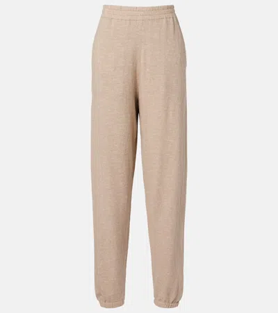 The Row Nadir Cotton And Linen Straight-leg Pants In Neutral