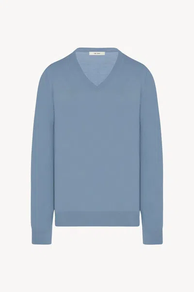 The Row Naius Blue Cotton Jersey