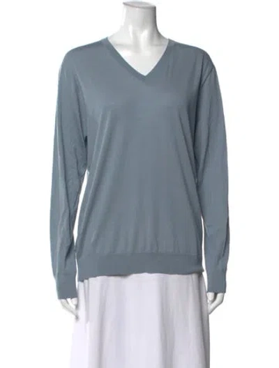 Pre-owned The Row Naius Cashmere Sweater W/ Tags In Blue