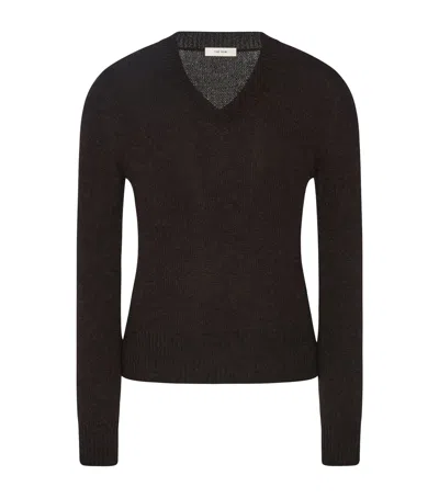 The Row Nalini Goat Cashmere Sweater In Brown