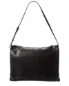 The Row Nan Leather Shoulder Bag In Black