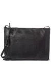 The Row Nan Leather Shoulder Bag In Black