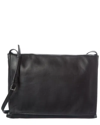 The Row Nan Leather Shoulder Bag In Black