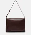 The Row Nan Leather Shoulder Bag In Brown